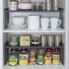 imageSunnyPoint Expandable Cabinet Storage Rack  Tabletop Storage Spice Shelf Organizer Rack M  151quot2578quot W X 787quot D X 846quot H BLACKBLACK