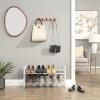 imageSunnyPoint Expandable ampamp Stackable 2Tier Shoe Rack  Adjustable Shoe Organizer for Entryway Closet or Bedroom Holds 4 to 8 Pairs SpaceSaving Metal Shoe Storage Shelf 175quot3149quot W WHT 2 TierWHT