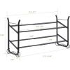 imageSunnyPoint Expandable ampamp Stackable 2Tier Shoe Rack  Adjustable Shoe Organizer for Entryway Closet or Bedroom Holds 4 to 8 Pairs SpaceSaving Metal Shoe Storage Shelf 175quot3149quot W WHT 2 TierBLK
