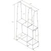 imageSunnyPoint ExtraLarge Freestanding Clothing Racks for Hanging Clothes Standing Metal Sturdy Garment and Accessories Rack Small Space Storage Solution BLACKBLACK