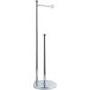 imageSunnyPoint Free Standing Bathroom Toilet Paper Holder Stand with Reserve Reserve Area has Enough Space for Jumbo RollChrome