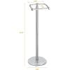 imageSunnyPoint Free Standing Toilet Paper Holder  Combining Classic Charm with Refined Elegance Sturdy and Stylish Bathroom Tissue Stand ChromeChrome