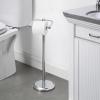 imageSunnyPoint Free Standing Toilet Paper Holder  Combining Classic Charm with Refined Elegance Sturdy and Stylish Bathroom Tissue Stand ChromeChrome
