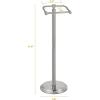 imageSunnyPoint Free Standing Toilet Paper Holder  Combining Classic Charm with Refined Elegance Sturdy and Stylish Bathroom Tissue Stand ChromeSn