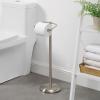 imageSunnyPoint Free Standing Toilet Paper Holder  Combining Classic Charm with Refined Elegance Sturdy and Stylish Bathroom Tissue Stand ChromeSn