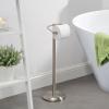 imageSunnyPoint Free Standing Toilet Paper Holder  Combining Classic Charm with Refined Elegance Sturdy and Stylish Bathroom Tissue Stand ChromeSn