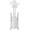 imageSunnyPoint Freestanding Toilet Paper Holder with Storage  Holds 3 Spare Rolls HeavyDuty Steel Chrome Finish Easy Assembly SpaceSaving Bathroom OrganizerChrome