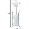 imageSunnyPoint Freestanding Toilet Paper Holder with Storage  Holds 3 Spare Rolls HeavyDuty Steel Chrome Finish Easy Assembly SpaceSaving Bathroom OrganizerChrome