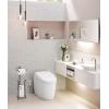 imageSunnyPoint Freestanding Toilet Paper Holder with Storage  Holds 3 Spare Rolls HeavyDuty Steel Chrome Finish Easy Assembly SpaceSaving Bathroom OrganizerBronze