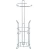 imageSunnyPoint Freestanding Toilet Paper Holder with Storage  Holds 3 Spare Rolls HeavyDuty Steel Chrome Finish Easy Assembly SpaceSaving Bathroom OrganizerChrome