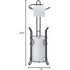 imageSunnyPoint Freestanding Toilet Paper Holder with Storage  Holds 3 Spare Rolls HeavyDuty Steel Chrome Finish Easy Assembly SpaceSaving Bathroom OrganizerBronze