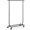 imageSunnyPoint Heavy Duty Rolling Garment Rack Single WhiteBlack