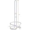 imageSunnyPoint Heavy Gauge Toilet Paper Holder Stand  Freestanding Tissue Roll Storage for 3 Rolls  Durable Steel with RustResistant Chrome Finish  Easy Assembly with Tools IncludedWhite