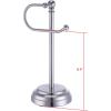 imageSunnyPoint Heavy Weight Classic Decorative Metal Fingertip Towel Holder Stand for Bathroom Kitchen Vanity and Countertops Brush Chrome 135quot x 55quot x 55quot INCHBrush Chrome