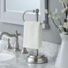 imageSunnyPoint Heavy Weight Classic Decorative Metal Fingertip Towel Holder Stand for Bathroom Kitchen Vanity and Countertops Brush Chrome 135quot x 55quot x 55quot INCHBrush Chrome