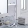 imageSunnyPoint Heavy Weight Metal Fingertip Towel Holder Stand for Bathroom Kitchen Vanity and Countertops Hanging Bar is 142quot Height Satin Nickel 156quot x 56quot x 56quotEasy Assembly RequiredStain Nickel
