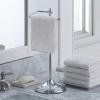 imageSunnyPoint Heavy Weight Metal Fingertip Towel Holder Stand for Bathroom Kitchen Vanity and Countertops Hanging Bar is 142quot Height Satin Nickel 156quot x 56quot x 56quotEasy Assembly RequiredChrome