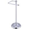 imageSunnyPoint Heavy Weight Metal Fingertip Towel Holder Stand for Bathroom Kitchen Vanity and Countertops Hanging Bar is 142quot Height Satin Nickel 156quot x 56quot x 56quotEasy Assembly RequiredChrome