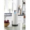 imageSunnyPoint Heavy Weighted Paper Towel Holder Stand Dispenser Builtin SprayPump Bottle Spray Bottle Satin NickelCoating Black