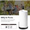 imageSunnyPoint Heavy Weighted Paper Towel Holder Stand Dispenser Builtin SprayPump Bottle Spray Bottle Satin NickelCoating Black