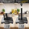 imageSunnyPoint Heavy Weighted Paper Towel Holder Stand Dispenser Builtin SprayPump Bottle Spray Bottle Satin NickelCoating Black