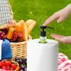 imageSunnyPoint Heavy Weighted Paper Towel Holder Stand Dispenser Builtin SprayPump Bottle Spray Bottle Satin NickelCoating Black