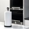 imageSunnyPoint Heavy Weighted Paper Towel Holder Stand Dispenser Builtin SprayPump Bottle Spray Bottle Satin NickelCoating Black