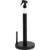imageSunnyPoint Heavy Weighted Paper Towel Holder Stand Dispenser Builtin SprayPump Bottle Spray Bottle Satin NickelCoating Black