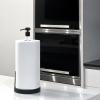 imageSunnyPoint Heavy Weighted Paper Towel Holder Stand Dispenser Builtin SprayPump Bottle Spray Bottle Satin NickelCoating Black