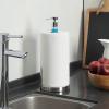 imageSunnyPoint Heavy Weighted Paper Towel Holder Stand Dispenser Builtin SprayPump Bottle Spray Bottle Satin NickelSatin Nickel