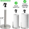 imageSunnyPoint Heavy Weighted Paper Towel Holder Stand Dispenser Builtin SprayPump Bottle Spray Bottle Satin NickelSatin Nickel