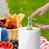 imageSunnyPoint Heavy Weighted Paper Towel Holder Stand Dispenser Builtin SprayPump Bottle Spray Bottle Satin NickelSatin Nickel