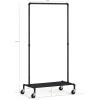imageSunnyPoint Industrial Loft Style Rolling Garment Rack  Rolling Clothes Organizer Double RackSingle Rack
