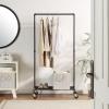 imageSunnyPoint Industrial Loft Style Rolling Garment Rack  Rolling Clothes Organizer Double RackSingle Rack
