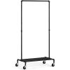 imageSunnyPoint Industrial Loft Style Rolling Garment Rack  Rolling Clothes Organizer Double RackSingle Rack