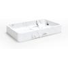 imageSunnyPoint Jewelry Organizer Resin Tray Bathroom Kitchen Dresser Vanity Tray Dish Ring Cosmetic Organizer for Candle Perfume Soap Shampoo Small Plant Home DecorMarble White