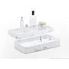 imageSunnyPoint Jewelry Organizer Resin Tray Bathroom Kitchen Dresser Vanity Tray Dish Ring Cosmetic Organizer for Candle Perfume Soap Shampoo Small Plant Home DecorMarble White