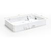 imageSunnyPoint Jewelry Organizer Resin Tray Bathroom Kitchen Dresser Vanity Tray Dish Ring Cosmetic Organizer for Candle Perfume Soap Shampoo Small Plant Home DecorMarble White
