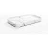 imageSunnyPoint Jewelry Organizer Resin Tray Bathroom Kitchen Dresser Vanity Tray Dish Ring Cosmetic Organizer for Candle Perfume Soap Shampoo Small Plant Home DecorMarble White