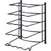 imageSunnyPoint Metal Heavy Duty Kitchen Countertop Cabinet Pantry Pan Pot Lid and Pot Organizer Rack Holder 925 x 104 x 1325 Inch Black