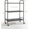 imageSunnyPoint Metal Rolling Organizer Utility Craft Cart Large BLKBlk