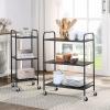 imageSunnyPoint Metal Rolling Organizer Utility Craft Cart Large BLKBlk