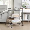 imageSunnyPoint Metal Rolling Organizer Utility Craft Cart Large BLKBlk