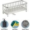 imageSunnyPoint Never Rust Aluminum Utensil Sink Cleaning Tools Holder for Kitchen Sink with Drain Board Dish Wand Sponge Soap Dispenser Utensil Organizer Caddy BLKSil