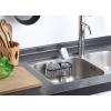 imageSunnyPoint NeverRust Deluxe Kitchen ampamp Bathroom Sink Sponge Holder Organizer with Adhesive Mount  Additional Suction Cup Included  Sponge ampamp Brush NOT Included  74 x 33 x 275 Inch BLKMat Black