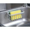 imageSunnyPoint NeverRust Kitchen ampamp Bathroom Sink Caddy for Sponges Scrubbers Soap 6quot x 25quot x 275quot with Adhesive Mount  Additional Suction Cup Included Aluminum BlackMat Silver