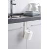 imageSunnyPoint Over The Tank Toilet Tissue Paper Roll Holder Dispenser and Reserve for Bathroom Storage and Organization  Metal Hanging Holds 1 Roll BlackSatin Nickel