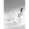 imageSunnyPoint Over The Tank Toilet Tissue Paper Roll Holder Dispenser and Reserve for Bathroom Storage and Organization  Metal Hanging Holds 1 Roll BlackSatin Nickel