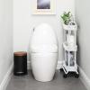 imageSunnyPoint Slim Rolling Storage Cart 3 Tier Bathroom Storage Organizer Bathroom Laundry Utility Cart ArmyWhite