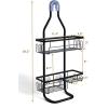 imageSunnyPoint Sturdy Tubing Structure Bathroom Hanging Shower Head Caddy Organizer Standard GreyBlack
